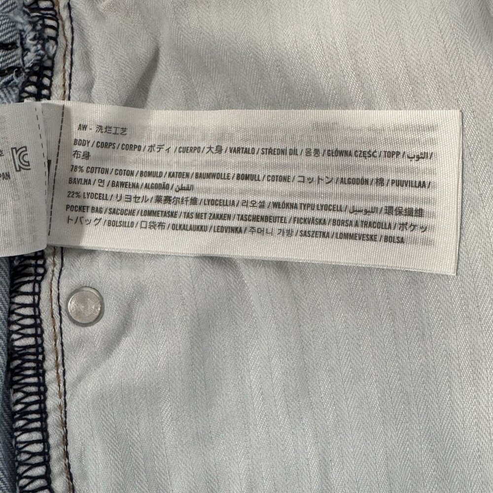 Abercrombie Fitch The Loose Jeans Women 35/20R High Rise Distressed Light Wash - Picture 6 of 12